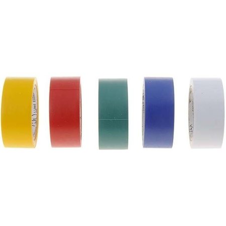 MAKEITHAPPEN 85294 12 In. Multi Color Pvc Eletrical Tape Assortment; Pieces 5 MA355017